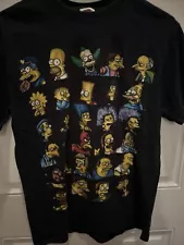 Vintage The Simpsons Character T-Shirt Size Medium 2010 Kmart Fox Bart Homer