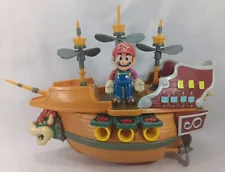 Super Mario Brothers Deluxe BOWSER'S AIRSHIP Pirate Ship Playset with Figure