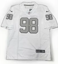 Color Rush Maxx Crosby DE White Jersey Stitched & Embroidered Men Size Large