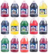 8 PACK "YOUR CHOICE" 1 Gallon Syrup MIX Flavors Snow Cone Machine Shaved Ice