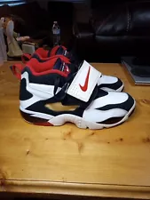 ✔Nike Air Diamond Turf 2017 Deion Sandersð White Blk Red Size 10 1/2 309434-100