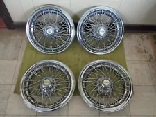 86-96 Chevy Caprice Wire Spoke 15" Hub Caps Set of 4 Wheel Covers 1986 - 1996 (For: 1986 Caprice Classic)