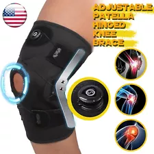 KNEE BRACE HINGED COMPRESSION SLEEVE JOINT SUPPORT OPEN PATELLA STABILIZER WRAP