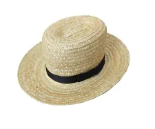 New Childs Authentic Amish Straw Hat size 6 7/8 USA Made Kids