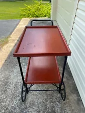 antique red tea cart on wheels antique table antique cart