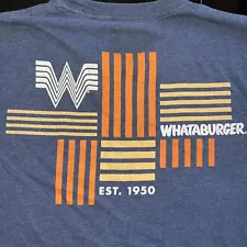 Collectible Rare Whataburger Logo Texas State Shape Graphic Shirt Medium Gray