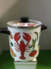 Vintage 1970s San Ignacio Seafood Lobster/ Vegetable Steamer Pot W/Insert