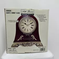 SETH THOMAS HEIRLOOM COLLECTION MANTLE CLOCK IN DARK WOOD FINISH MWL1496