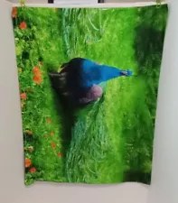 Peacock Floral Bird Nature Graphic Print Microfiber Pillow Case Sham Bedding Set