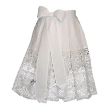 Short White LACE APRON XS S M L XL 2XL for Dirndl German Hostess Waitress Dress