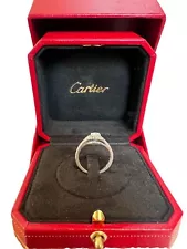 Vintage GIA Certified Cartier 'Ballerine' Diamond Solitaire Ring Set in Platinum