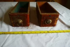 Vintage Pair of Wood Sewing machine Drawers 5" x 13" x 4" Lot 24-33-10