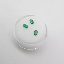 Estate $1000 SET of 3 .75ct OVAL CUT Colombian Emerald LOOSE GEM LOT