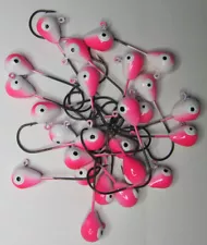 25 Floating Jig Heads 3/0 Hook Pink White Walleye baits Rigs