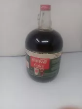 Vintage One Gallon Coca Cola Syrup Jug for Fountain Soda - Glass Full Unopened