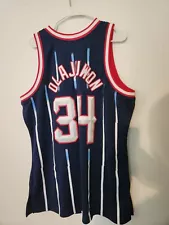 Hakeem Olajuwon Houston Rockets #34 Adidas Hardwood Classic Jersey Men’s XL