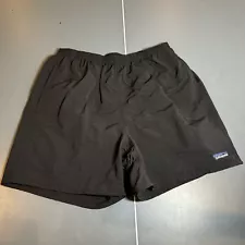 Patagonia Baggies Black Medium 5" Inseam Lined Mens Size M