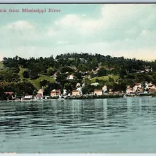 1908 Savanna, ILL Coast Homes Houses from Mississippi River I.M. Stedman PC A215