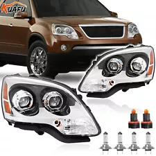 For GMC Acadia 2007-2012 Headlights Headlamps Halogen Projector Left+Right Set