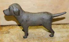 Cast Iron CHOCOLATE LAB Dog Doorstop Statue Paper Weight Bird Dog Pointer