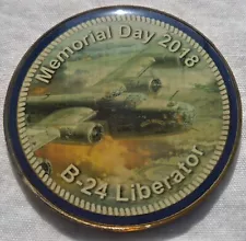 WW2 B-24 Liberator Commemorative Air Force CHALLENGE COIN 2018 Memorial Day EUC!