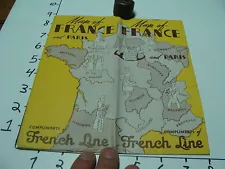 Vintage Tourist paper: map of FRANCE & Paris, early but undated