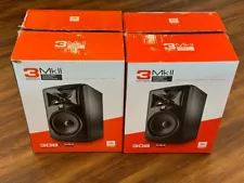 JBL 308P Series 3 Mk II 8" Powered Studio Monitor Pair w/ Box & Cord VWG 336070