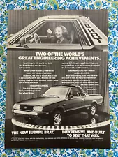 Vintage 1982 Subaru Brat Print Ad