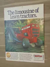 VINTAGE CARDBOARD SNAPPER LT16 LAWN MOWER TRACTORS OLD STORE SIGN