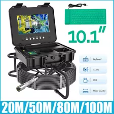 10.1" Pipe Sewer Drain Inspection Camera 100 Meter Meter Counter 512hz Locator