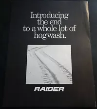 1973 RAIDER TWIN TRACK SNOWMOBILE SALES BROCHURE 4 PAGES NICE READ (488)