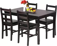 FDW Kitchen Table and Chairs for 4 Dining Room Table Set,Wood Elegant Kitchen Se