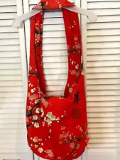 Handmade Asian/Oriental Print Fabric Tote/Travel/Shopping/Diaper Baby Bag -SALE