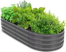 Planter Boxes Galvanized Raised Garden Bed Outdoor for Vegetables Utopia Home