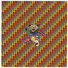 GratefuI Dead Dancing Bear Blotter Art Perforated Sheet Paper Psychedelic 7.5"