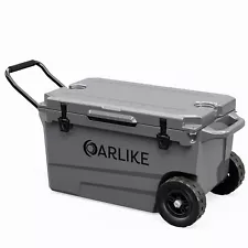 Oarlike Cooler with Wheels, 50 Quart Ice Chest Rolling Cooler Box for Camping