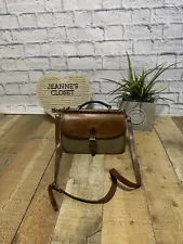 Vintage BROWN LEATHER KING RANCH Saddle TOP HANDLE & STRAP Shoulder Bag Handbag