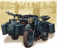 Master Box Models 3528 1:35 WWII German Motorcycle with Sidecar Figure Kit