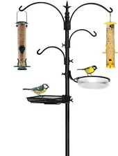 91" Premium Bird Feeding Station with 2 Bird Feeders - Multi Feeder Pole Stand