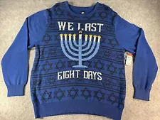 Vintage Lighted Sweater We Last Eight Days , Hanukkah ,NEW With Tags X- Large