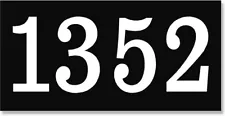 Address Number Sign. Aluminum plaque Large easy to read numbers. House or home.