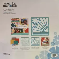 Creative Memories Paradise Recipe Template with Palm Trees - New - NIP