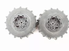 2x Jconcepts Animals 1/10 Short Course Truck Paddle Tires & 12mm Hex Wheels Used