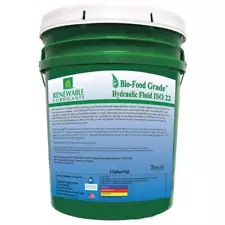 RENEWABLE LUBRICANTS 87104 Food Grade Hydraulic Oil,5 gal 21A549