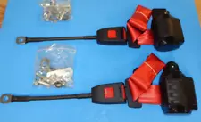 New Red Pair of Inertia Seatbelts for Triumph TR6 1973-1976 Made in the UK