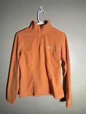 The North Face 1/4-Zip Mock Turtleneck Pullover Micro Fleece Orange Size M