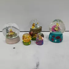 Lot of 5 Assorted Disney Snow Globes