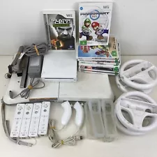 Nintendo Wii Console With Games Wii Fit And Accessories (V8) S#594