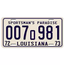 Louisiana 1975 JAWS Movie Shark Autopsy Prop Replica Aluminum License Plate Tag