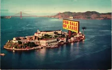 Postcard Alcatraz Island San Francisco California For Sale or Lease Unposted